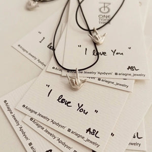 "I love you" μενταγιόν / pendant ΑSL