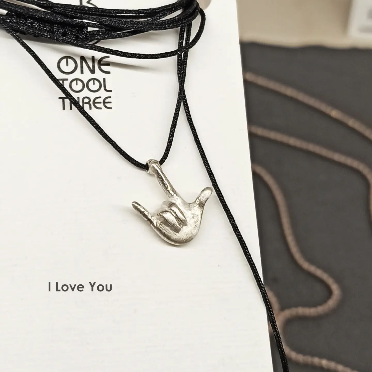 "I love you" μενταγιόν / pendant ΑSL