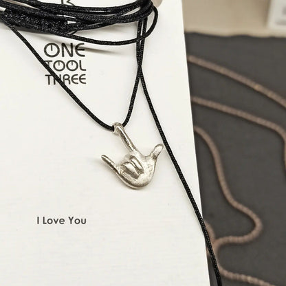 "I love you" μενταγιόν / pendant ΑSL